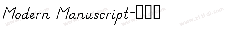 Modern Manuscript字体转换